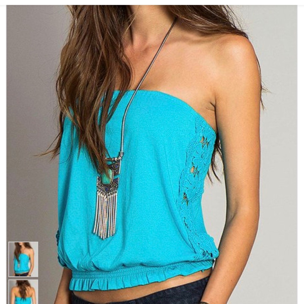 O’Neill Peacock Crochet Detail Top